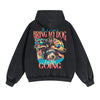 Cute Dog Graphic Double Slider Zip Hoodie-INNBLAC