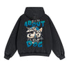 Cute Dog Graphic Double Slider Zip Hoodie-INNBLAC