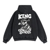 Cute Dog Graphic Double Slider Zip Hoodie-INNBLAC