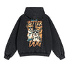 Cute Dog Graphic Double Slider Zip Hoodie-INNBLAC