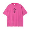 Floral Line Art Drawing Short Sleeve T Shirt