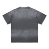 Gradient-Fade Distressed Edge Cotton Tee 260gsm