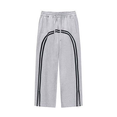 Contrast Arc Stripe Baggy Trousers