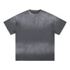 Gradient-Fade Distressed Edge Cotton Tee 260gsm