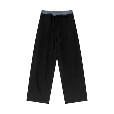 Double Waistband Baggy Trousers