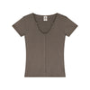 Fitted Rib-Knit V Neck T-Shirt 275gsm