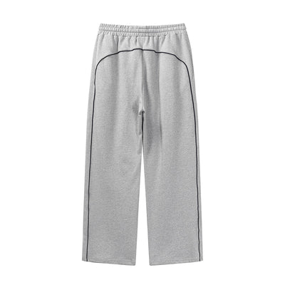 Contrast Arc Baggy Track Pants-INNBLAC Fashion Apparel